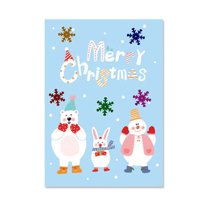 크리스마스 카드 2 - 눈사람 친구 카드 만들기